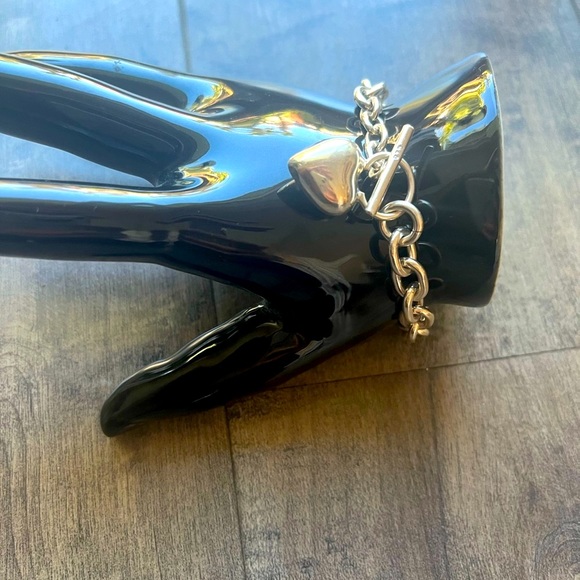 Bracelet solid ring Sterling 925Clasp solid heart